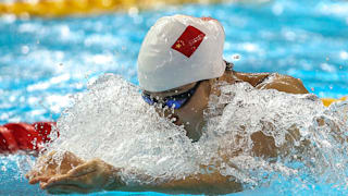 He Yun of China in the Women's 100m Breaststroke