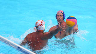 Maro Jokovic #5 of Croatia takes a shot against Felipe Rocha Perrone #10 of Spain during the Men's Water Polo Semifinal match on day thirteen of the Gwangju 2019 FINA World Championships at Nambu University on July 25, 2019 in Gwangju, South Korea. (Photo by Catherine Ivill/Getty Images)