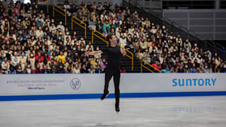 Jason Brown skates in Friday morning practice for the men's free skate