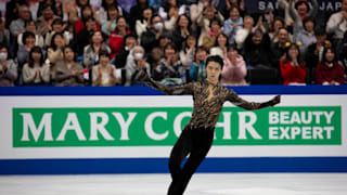 Yuzuru Hanyu performs during his World Championship free skate