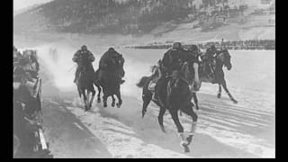 Horse race on ice (St-Moritz 1928)