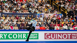 Yuzuru Hanyu during his short program at the 2019 Worlds