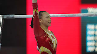 Chen Yile performs on uneven bars at the 2019 World Championships (Photo: Olympic Channel)