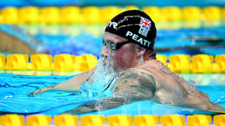 Adam Peaty of Great Britain competes in the Men's 50m Breaststroke Semifinal on day three of the Gwangju 2019 FINA World Championships at Nambu International Aquatics Centre on July 23, 2019 in Gwangju, South Korea. (Photo by Quinn Rooney/Getty Images)