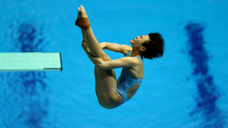 Tingmao Shi of China competes in the Women's 3m Springboard Semifinal on day seven of the Gwangju 2019 FINA World Championships at Nambu International Aquatics Centre on July 18, 2019 in Gwangju, South Korea. (Photo by Clive Rose/Getty Images)