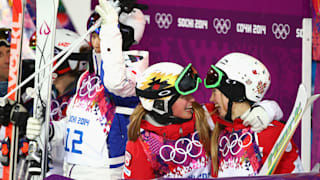 Ladies' Moguls final Justine and Chloe Dufour-Lapointe