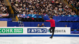 Shoma Uno in Monday practice in Saitama.