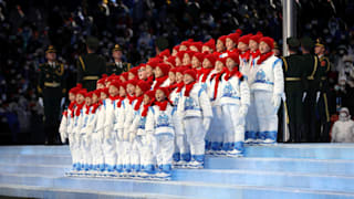 The children of the Choir sing during the Beijing 2022 Winter Olympics Closing Ceremony