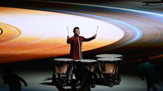 Performers are seen during the Closing Ceremony on day nine of the 2022 Beijing Winter Paralympics