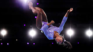 Simone Biles during the floor final at the 2019 World Artistic Gymnastics Championships