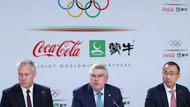 IOC, Coca-Cola, and China Mengniu Dairy company announce joint worldwide Olympic partnership to 2032