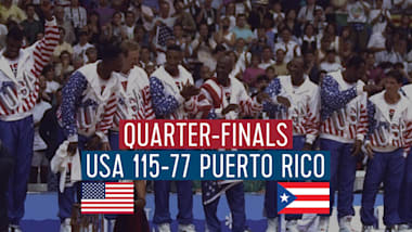 USA vs Puerto Rico (Quarter-Final) | Dream Team Barcelona '92