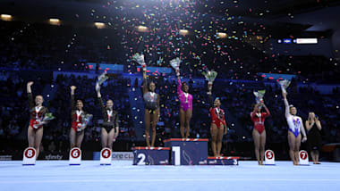 Simone Biles, Shilese Jones lead U.S. gymnastics charge