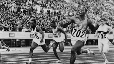 The men's 100m final at Tokyo 1964 and victory for "Bullet" Bob Hayes