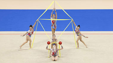 Ginnastica ritmica | Qualificazioni Olimpiche | Finali competizioni di gruppo 5 cerchi & 3 nastri +2 palle | Campionati Mondiali | Valencia