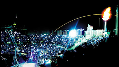 Snapped: the flaming arrow at the Olympic Games Barcelona 1992