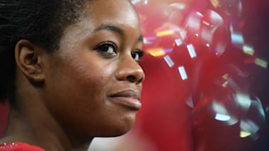 Gabby Douglas lands at U.S. Classic - in the nick of time
