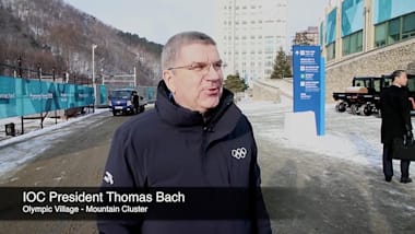 Thomas Bach visita la Villa Olímpica | Resumen PyeongChang 2018