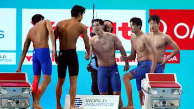 Swimming, World Championships Doha 2024: People's Republic of China hold on to claim men's 4x200m freestyle relay title