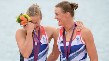 British rower Helen Glover enjoys solace in nature with wildlife presenter husband and three 'bear cubs'