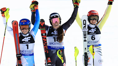 Laurence St-Germain stuns Mikaela Shiffrin to take slalom world title