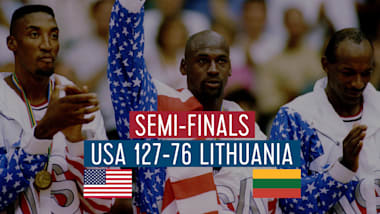 USA vs Lithuania (Semi-Final) | Dream Team Barcelona '92