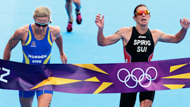 Il fotofinish decreta la vincitrice del triathlon a Londra 2012
