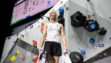 Janja Garnbret beats Oriane Bertone in thrilling Boulder final