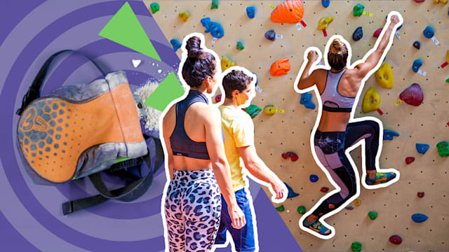 Il campione di arrampicata sportiva mette alla prova Karina e Carmen