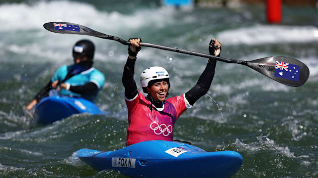 Noémie Fox of Australia wins gold medal in women’s kayak cross