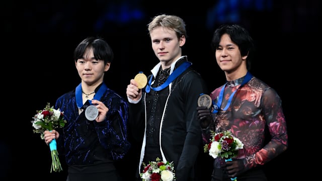 鍵山優真が準優勝、宇野昌磨は4位…マリニンがFS世界歴代最高得点で金メダル｜世界フィギュアスケート選手権2024