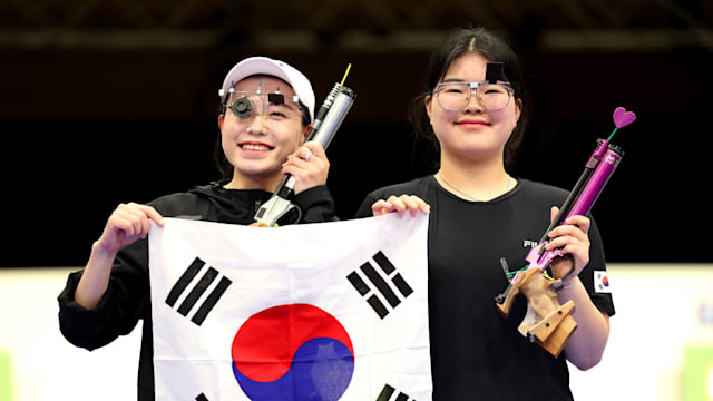 파리 2024 올림픽 사격: 오예진·김예지, 여자 10m 공기권총에서 나란히 금메달·은메달 획득