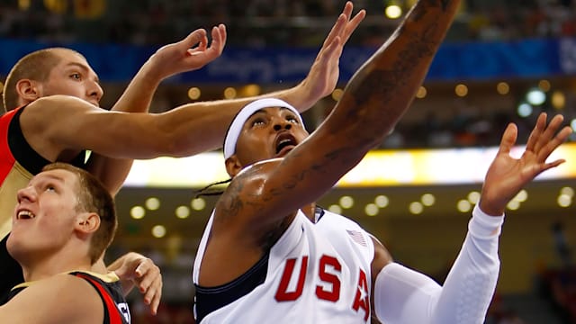USA's Redeem Team in full flow, final Group Stage test against NBA star Dirk Nowitzki and Germany