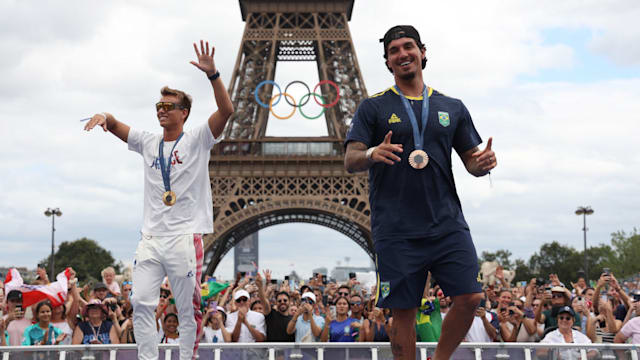 Olympic surfers are making waves in Paris