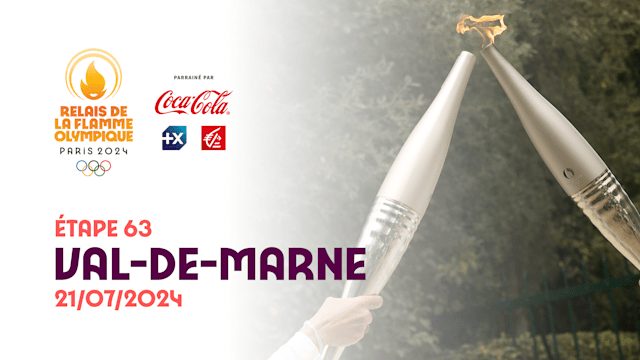 올림픽 성화 봉송 | 스테이지 63 - 발-드-마른 | 2024 파리 올림픽 대회
