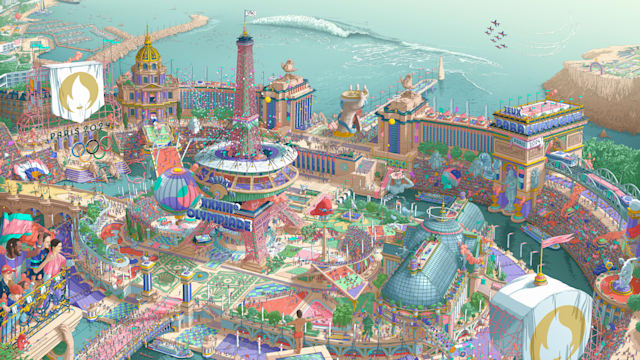 파리 2024: 일러스트 작가 위고 가토니가 제작한 올림픽·패럴림픽 포스터 공개 