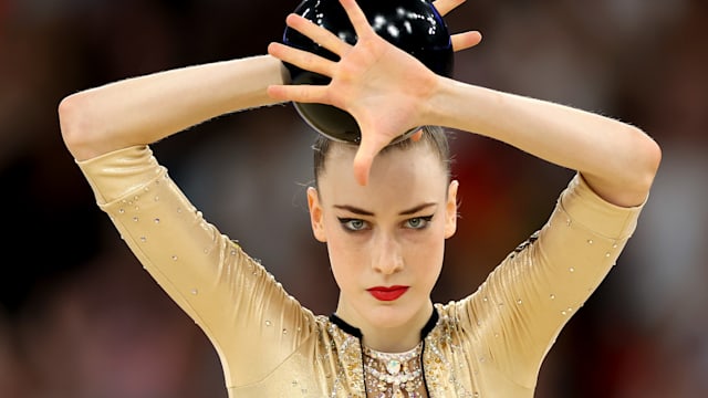 Germany’s Darja Varfolomeev clinches individual all-around gold on Olympic debut