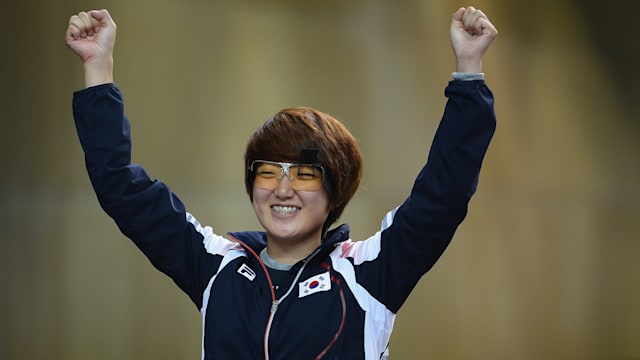 Kim Jangmi snatches 25m pistol world title as South Korea, China, Bulgaria and Iran claim Olympic quota spots