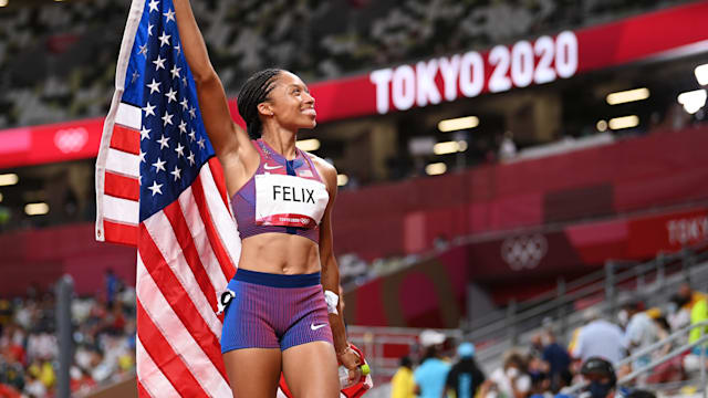 ¡Todas las carreras de medalla de Allyson Felix! | Resumen de los atletas