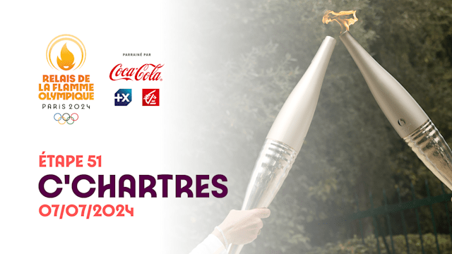올림픽 성화 봉송 | 스테이지 51 - 샤르트르 | 2024 파리 올림픽 대회