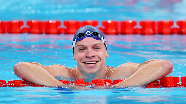 Léon Marchand sous le charme de La Défense Arena