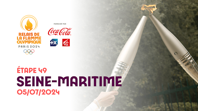 올림픽 성화 봉송 | 스테이지 49 - 센-마리팀 | 2024 파리 올림픽 대회