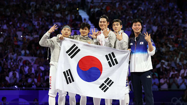 파리 2024 올림픽 펜싱: 3연패를 달성한 '뉴 어펜저스'의 남자 사브르 단체 금메달 결정전 다시보기