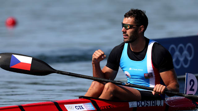 Dostal wins first gold to beat Hungarian duo in men's kayak single 1000m final