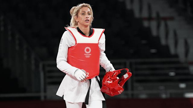 Taekwondo refugee athlete Dina Pouryounes prepares for her second Olympic Games