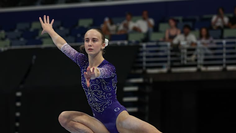 Claire Pease claimed the all-around title at the Pan American Gymnastics Championships