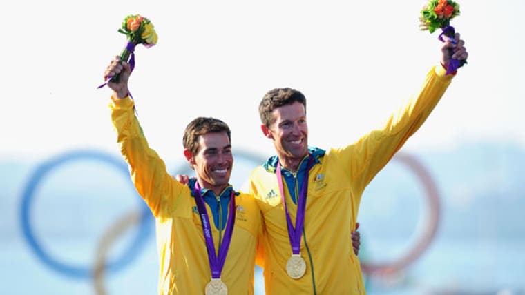 Les Australiens emportent l'or en 470 - Londres 2012 - Voile