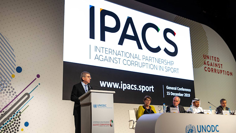 IOC President reaffirms commitment to fight against corruption, calls for governments to join the effort ahead of UNODC Conference