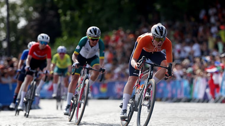 Demi Vollering (NED) competes at the Olympic Games Paris 2024