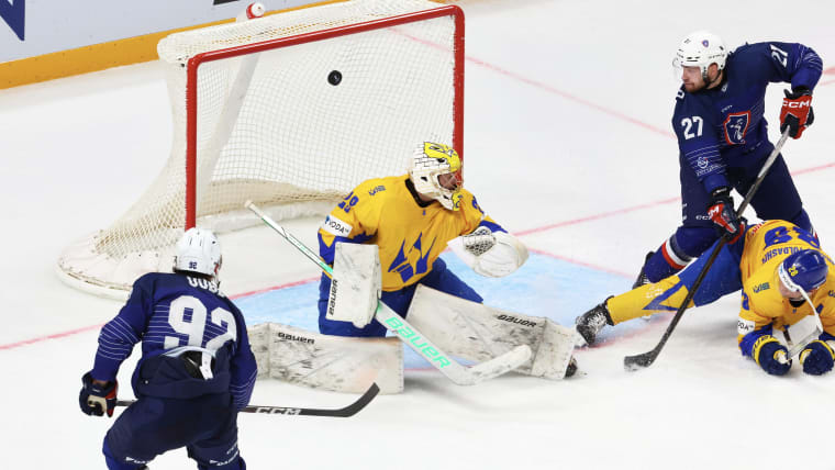 French team at Ice Hockey Final Olympic Qualification Tournament for Milano Cortina 2026
